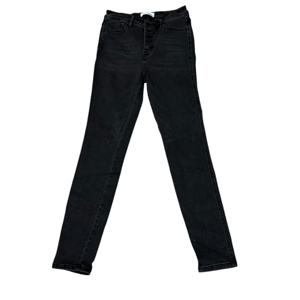 Vervet by Flying Monkey Black High Rise Skinny Button Fly Jeans Rocker Size 28
